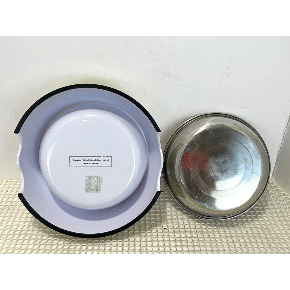 The Masters Tournament Pet Bowl Stainless Steel Melamine